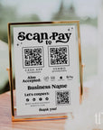 Retro Scan to Pay Sign & Price List Sign Canva Template | Dani - Trendy Fox Studio