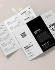 Retro Tri-Fold Price List, Brochure Rack Card Price Menu, Canva Template | Dani - Trendy Fox Studio