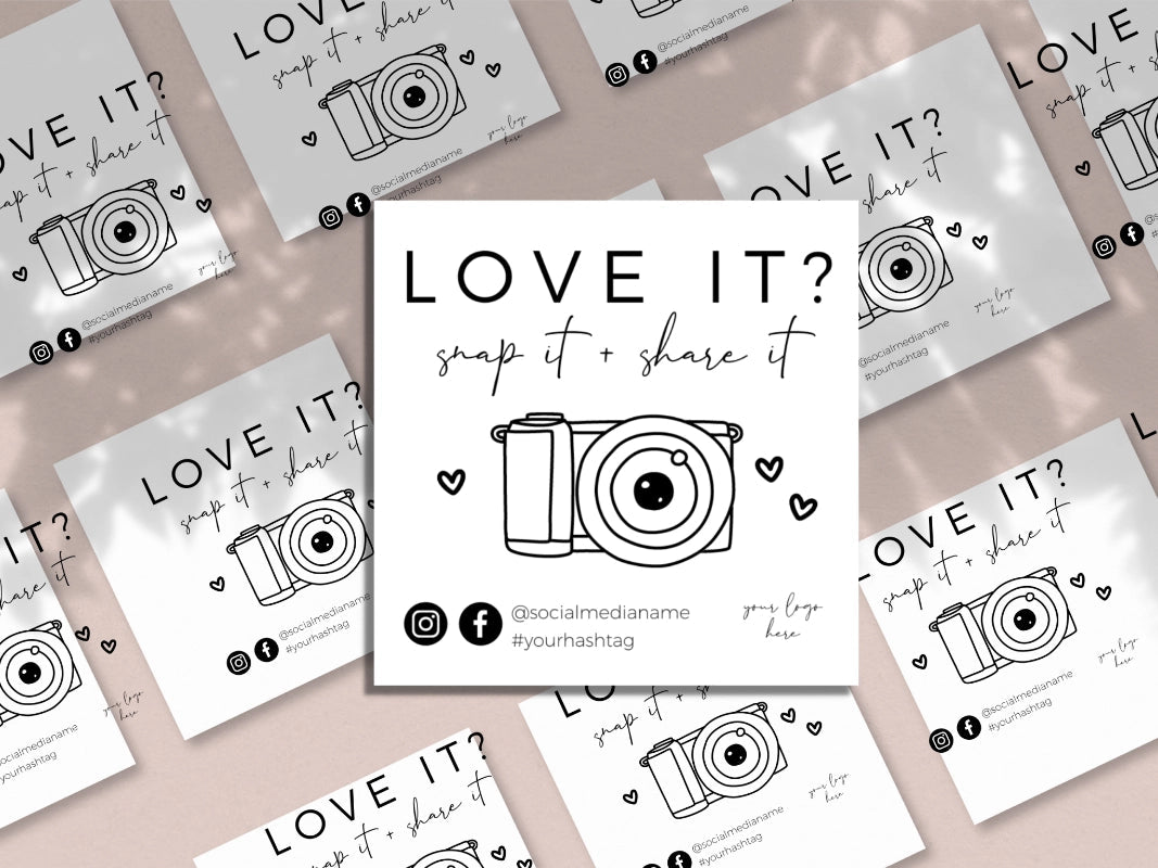 Snap and Share Social Media Card Canva Template | Shiloh - Trendy Fox Studio
