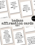 Sweary Affirmation Cards, NSFW Bada$$ Affirmation Printable Card Deck Part 1 - Trendy Fox Studio