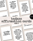 Sweary Affirmation Cards, NSFW Bada$$ Affirmation Printable Card Deck Part 2 - Trendy Fox Studio