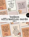 Sweary Affirmation Cards, NSFW Bada$$ Affirmation Printable Card Deck Part 3 - Trendy Fox Studio